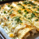 Creamy White Chicken Enchiladas