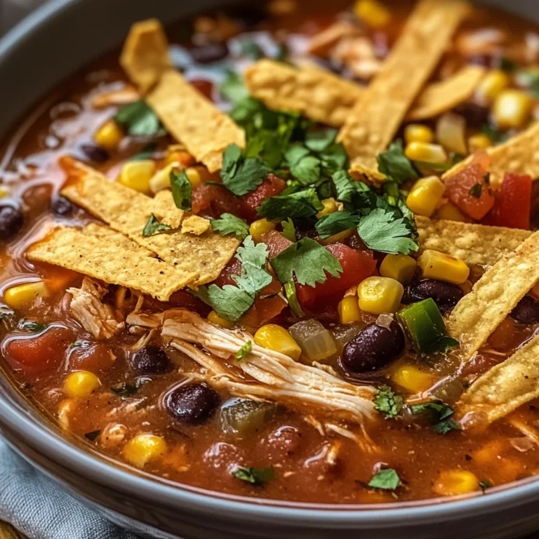 Crockpot Chicken Tortilla Soup