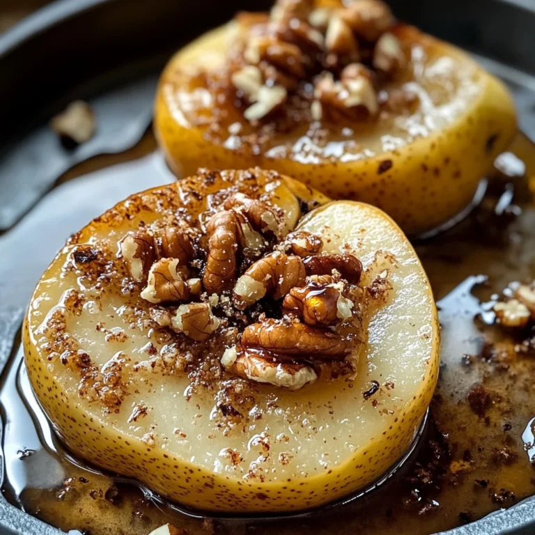 Gebackene Birnen mit Honig und Walnüssen