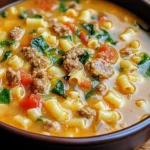 Hearty and Creamy Italian Sausage Ditalini Soup