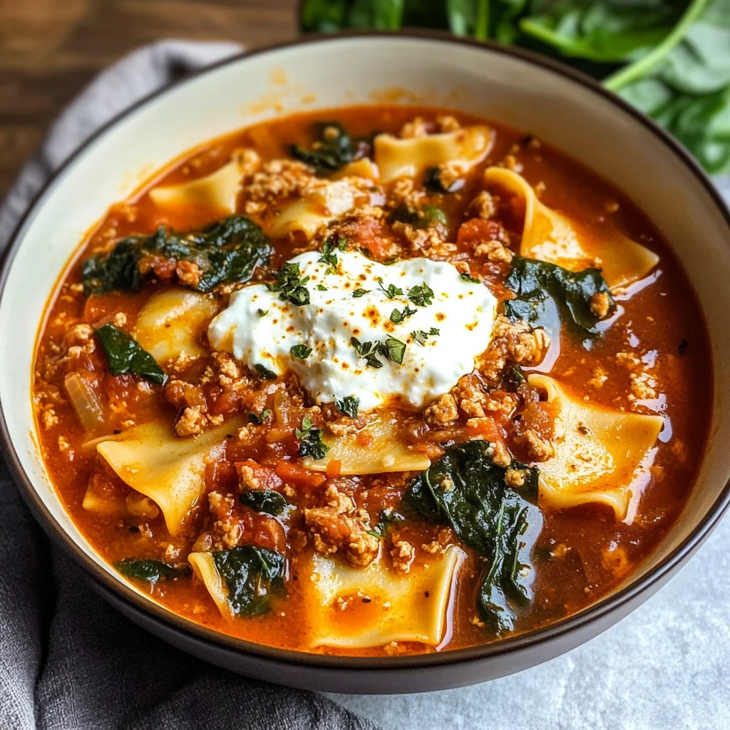 One Pot Lasagna Soup
