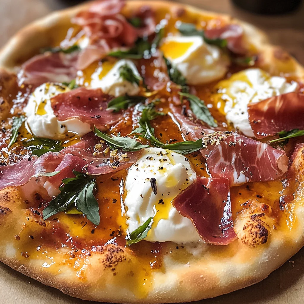 Prosciutto and Honey Burrata Pizza