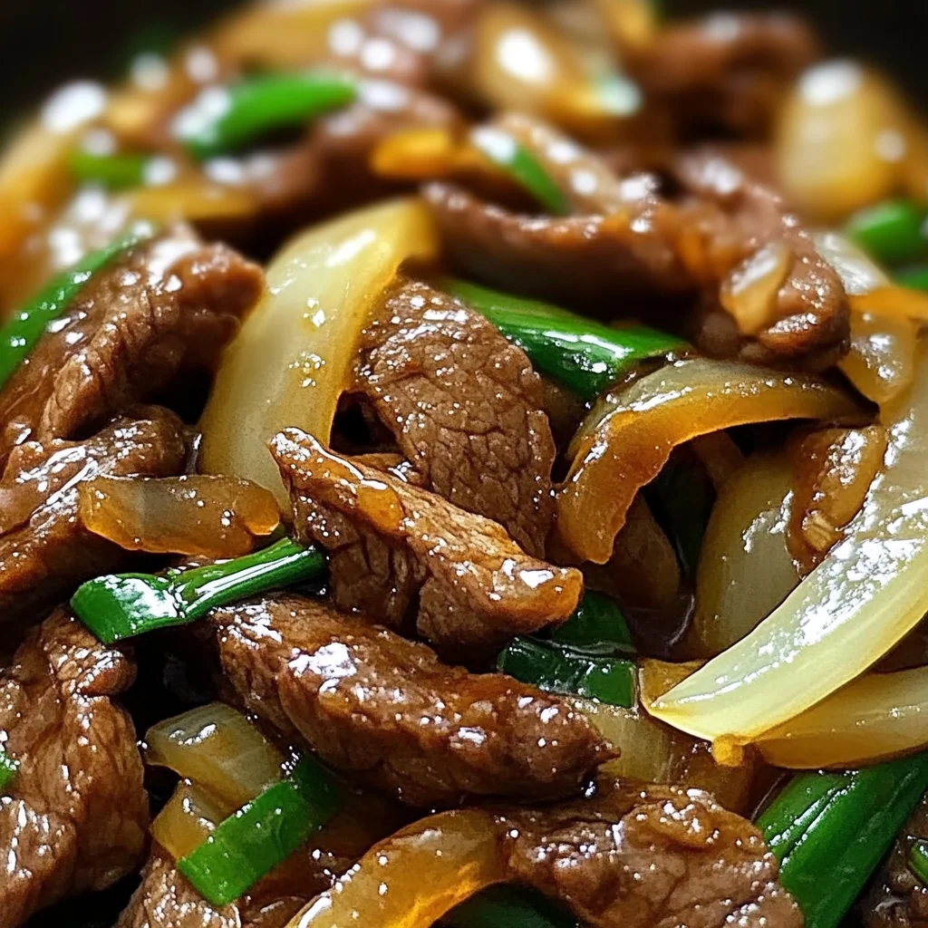 Savory Stir-Fried Beef with Sweet Onions in a Chinese-Style Sauce