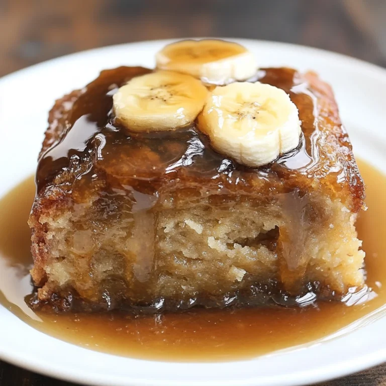 Sticky Banana Bread Pudding Cake