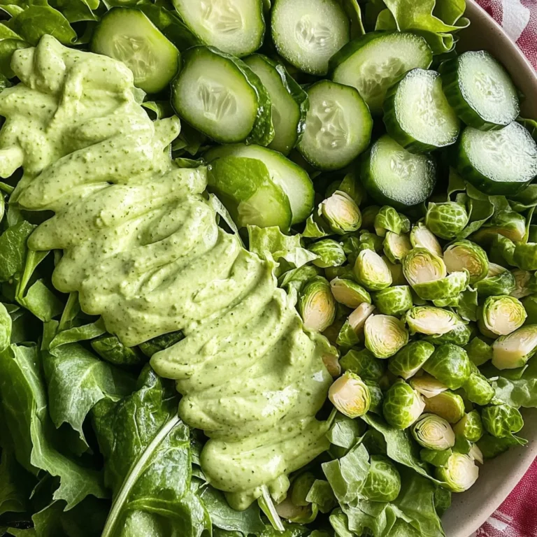 Big Green Salad With Green Dressing