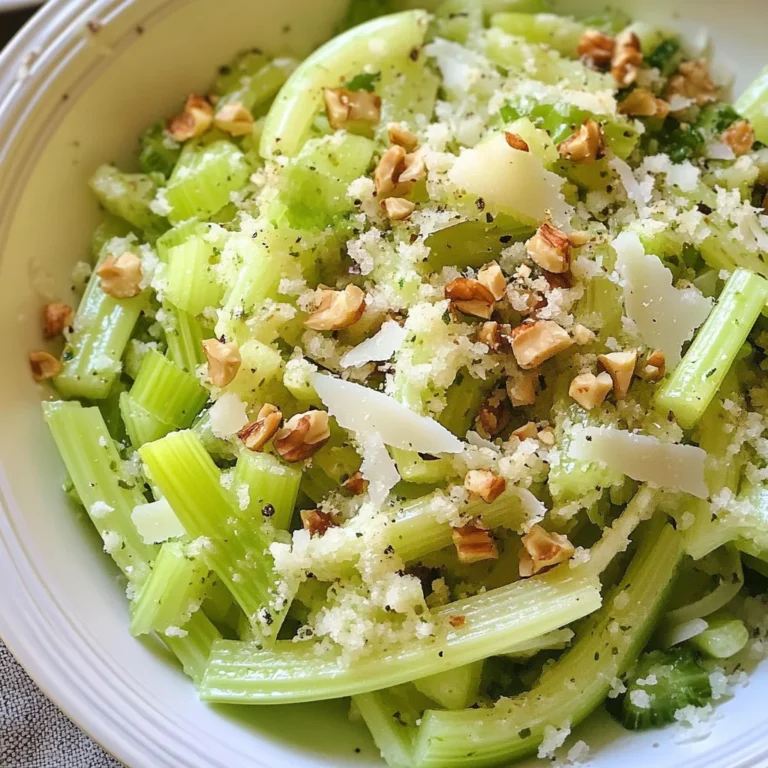 Celery Salad with Onions & Parmesan