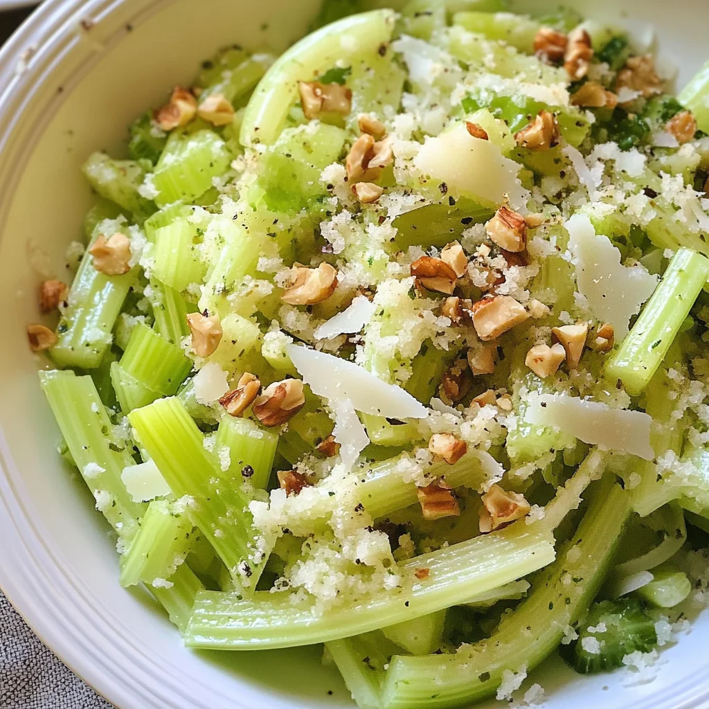 Celery Salad with Onions & Parmesan