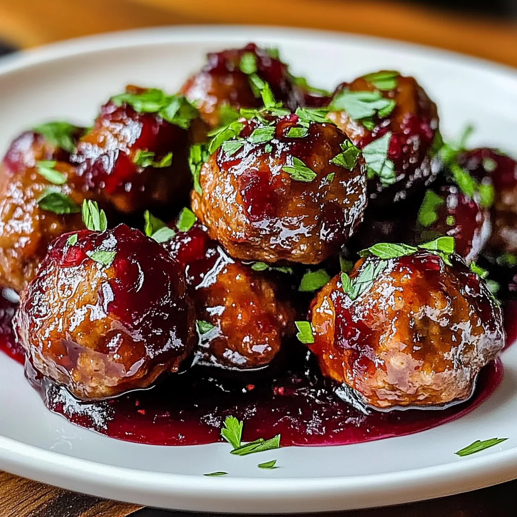 Cranberry Sauce Meatballs
