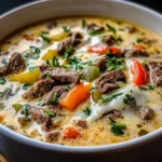 Creamy Philly Cheese Steak Soup