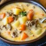 Crockpot Cheeseburger Soup