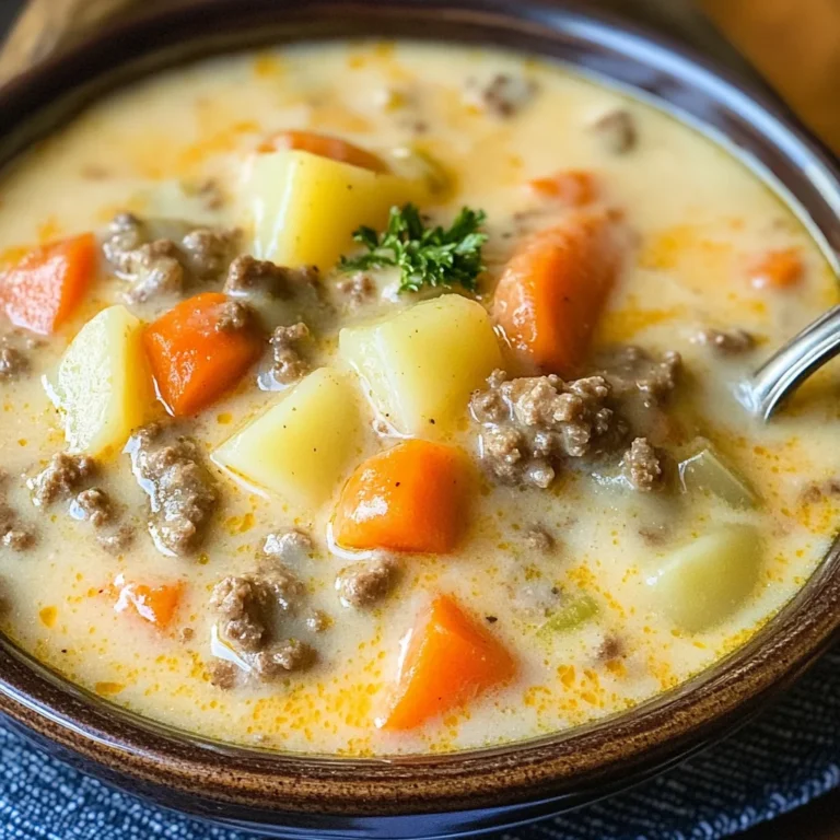 Crockpot Cheeseburger Soup
