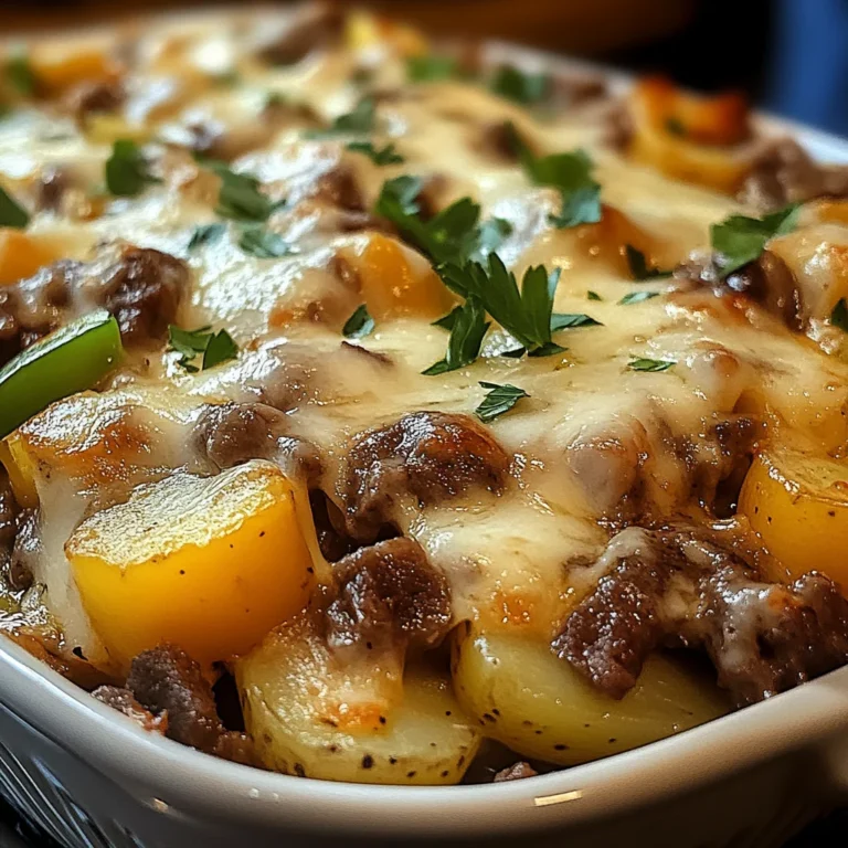 Crockpot Cheesesteak Potato Casserole Recipe