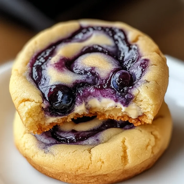 Easy Blueberry Cheesecake Swirl Cookie