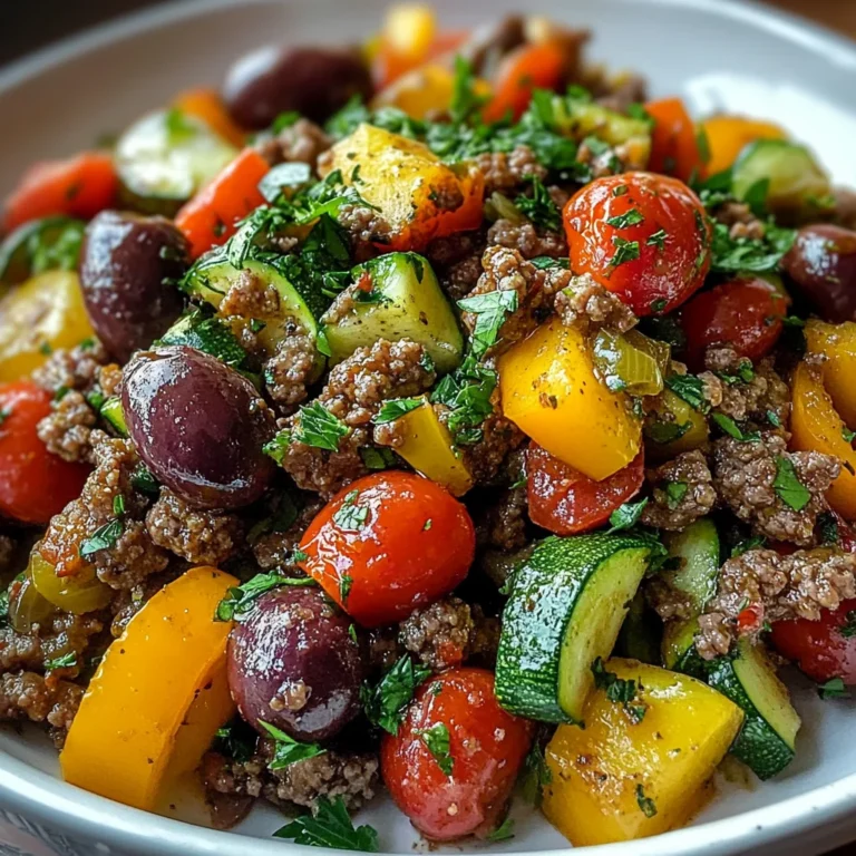 Mediterranean Ground Beef Stir Fry