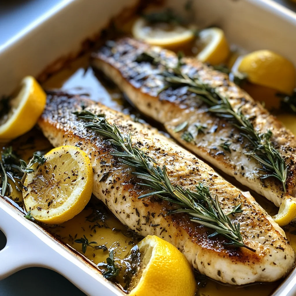 Mediterranean Herb and Lemon Baked Branzino