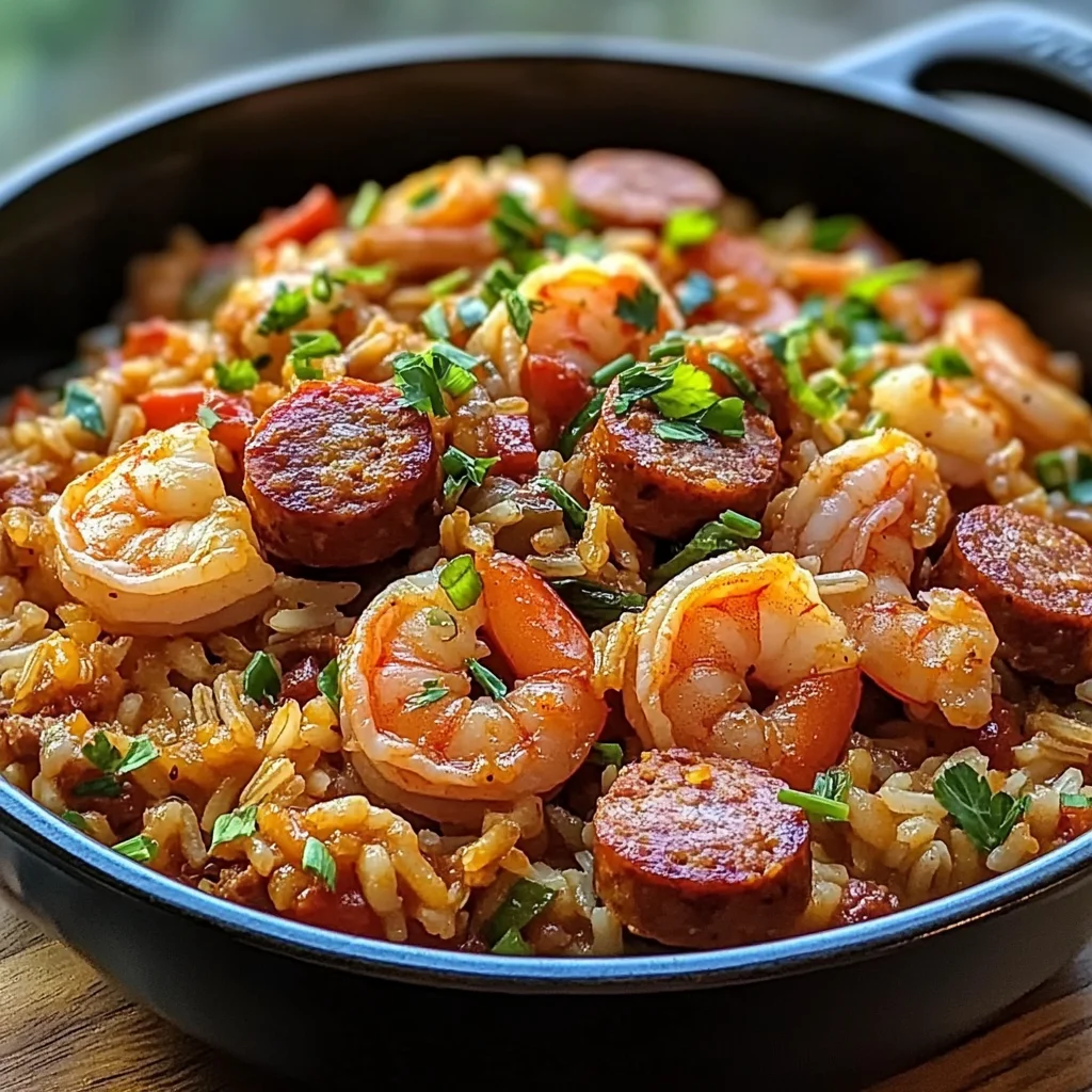 One Pot Shrimp and Sausage Jambalaya