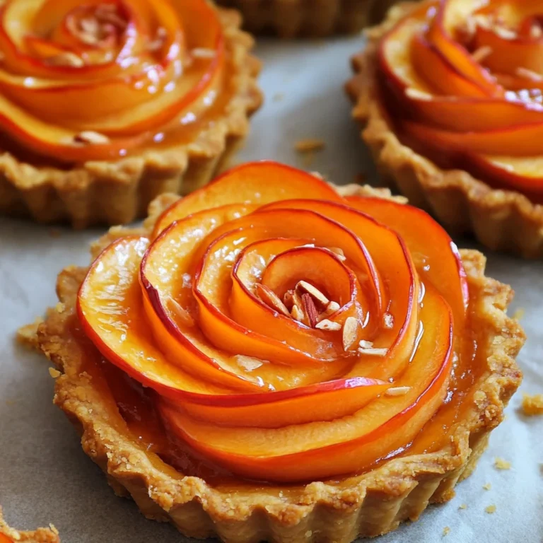Persimmon Almond Rosette Tarts