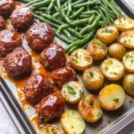 Sheet Pan Mini Meatloaf and Roasted Potatoes