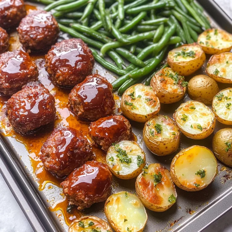 Sheet Pan Mini Meatloaf and Roasted Potatoes