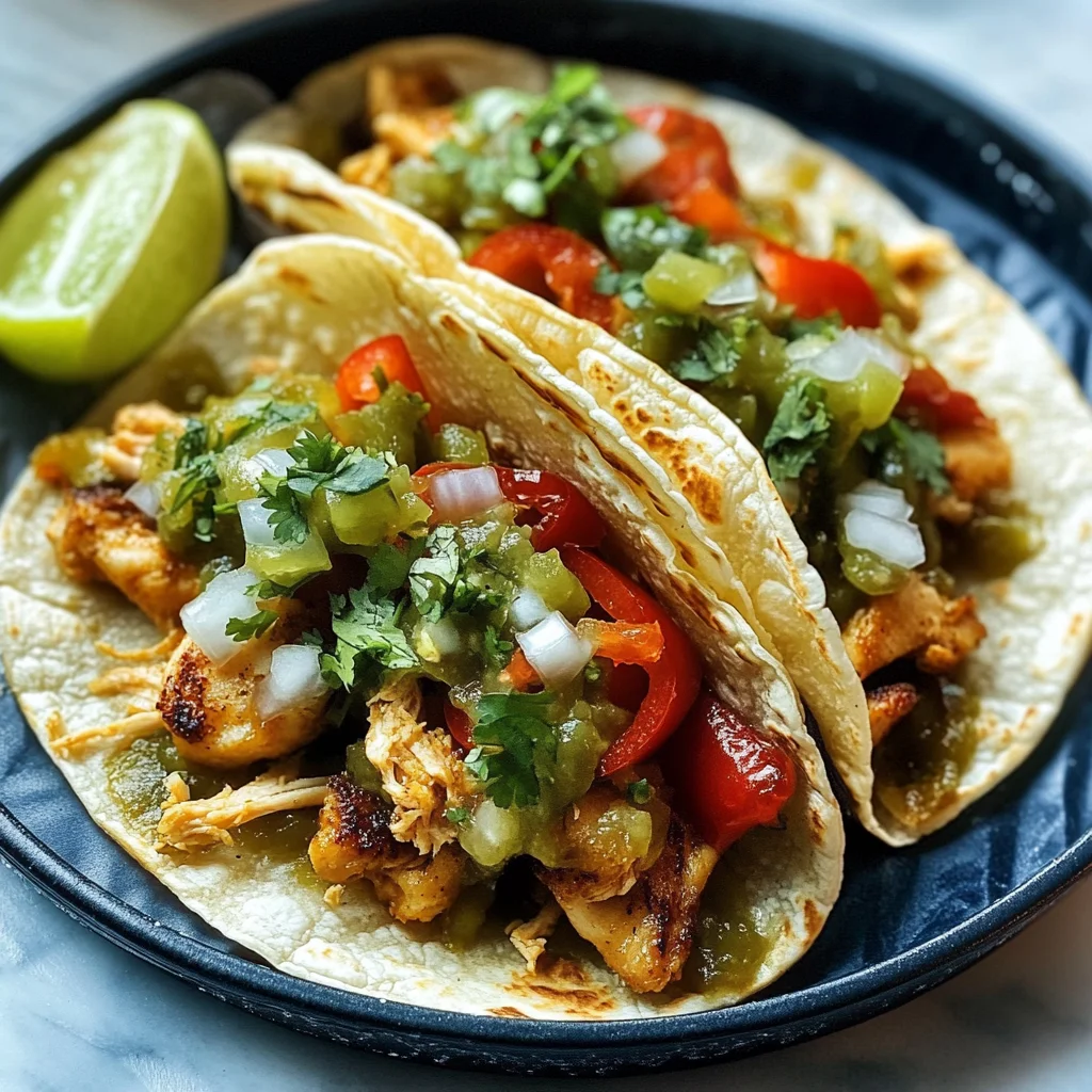 Spicy Hatch Chili Chicken Mini Tacos