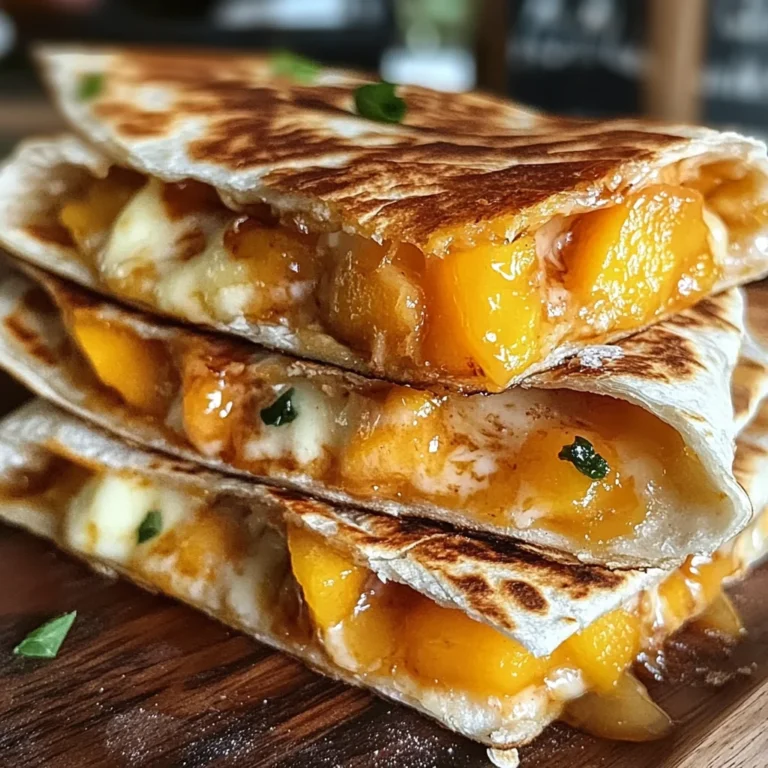 Sweet & Savory Peach Quesadillas