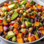 Sweet Potato, Black Bean, and Chickpea Salad