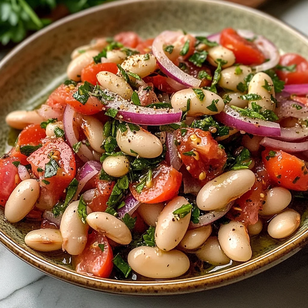 Authentic Piyaz (Turkish White Bean Salad) - Homefoodkitchen