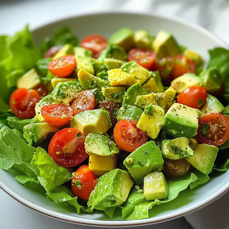 Avocado Salad with Lime Cilantro Dressing