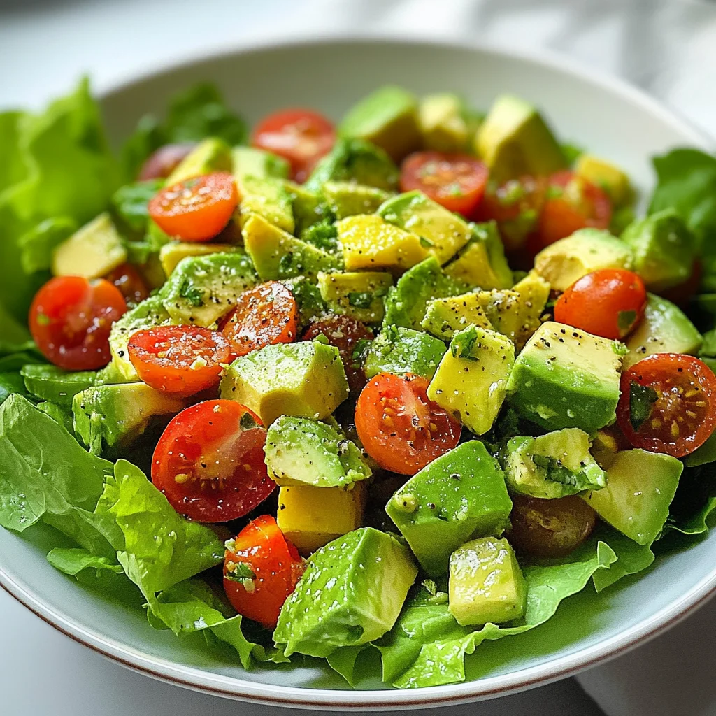 Avocado Salad with Lime Cilantro Dressing
