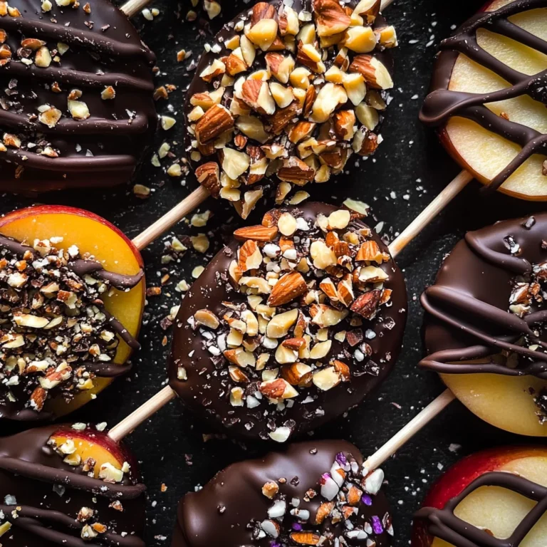 Chocolate Covered Apple Slices