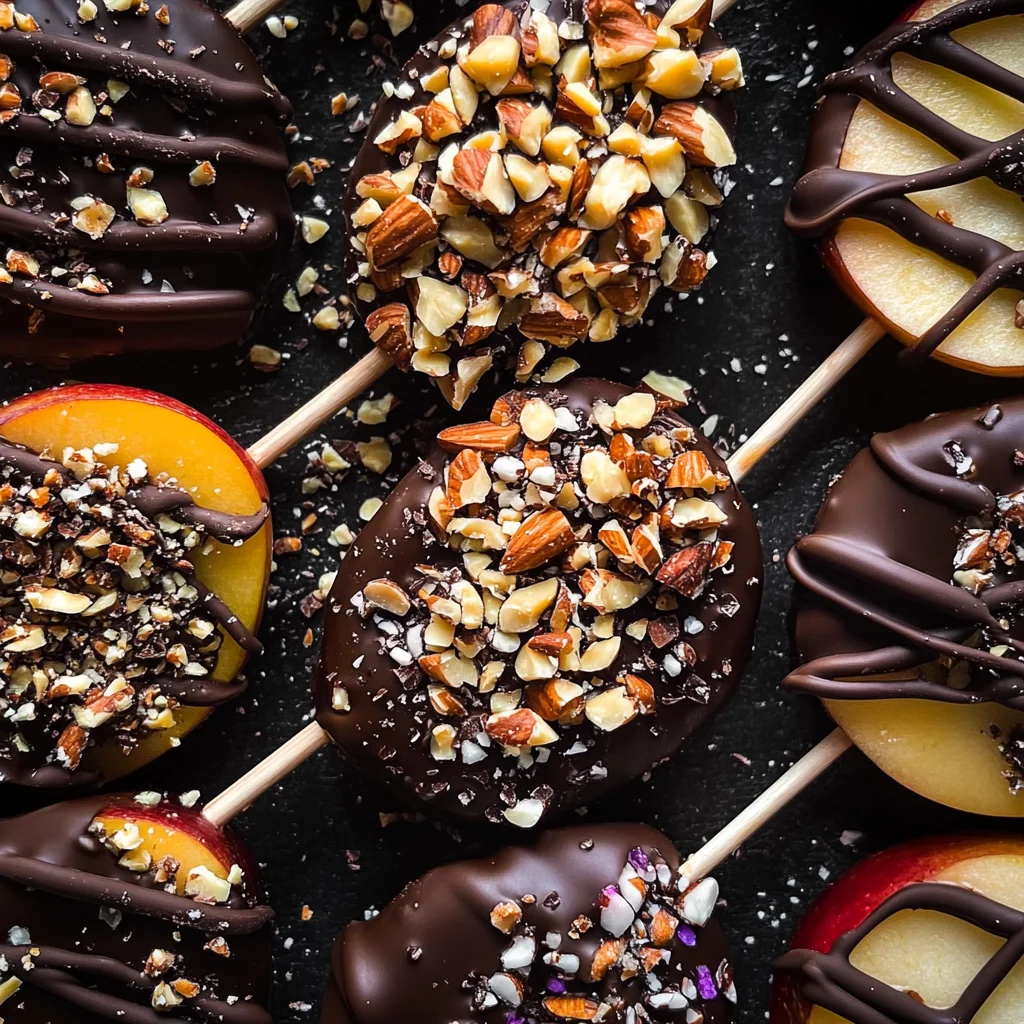Chocolate Covered Apple Slices