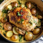 Creamy Lemon and Herb Pot Roasted Chicken