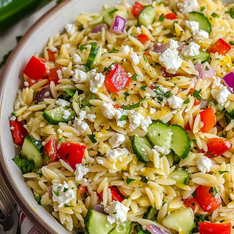 Easy Lemon Orzo Salad with Feta