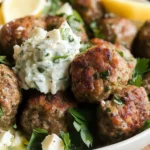 Greek Lamb & Feta Meatballs with Tzatziki Sauce