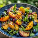 Grilled Peach Blueberry Salad