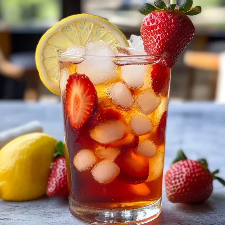 Homemade Strawberry Iced Tea