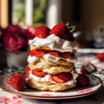 Homemade Strawberry Shortcakes with Strawberries and Perfect Whipped Cream