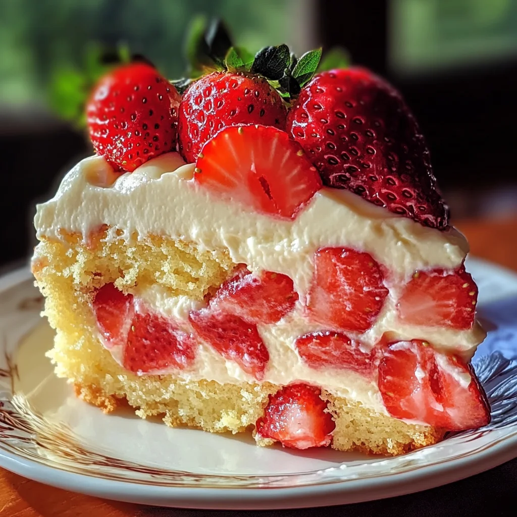 Indulge in Strawberry Custard Delight Cake: A Tasty Recipe Guide