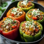 Irresistible Greek Stuffed Bell Peppers - Homefoodkitchen