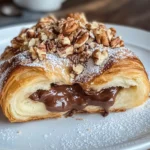 Irresistible Peanut Butter Chocolate Stuffed Croissant French Toast