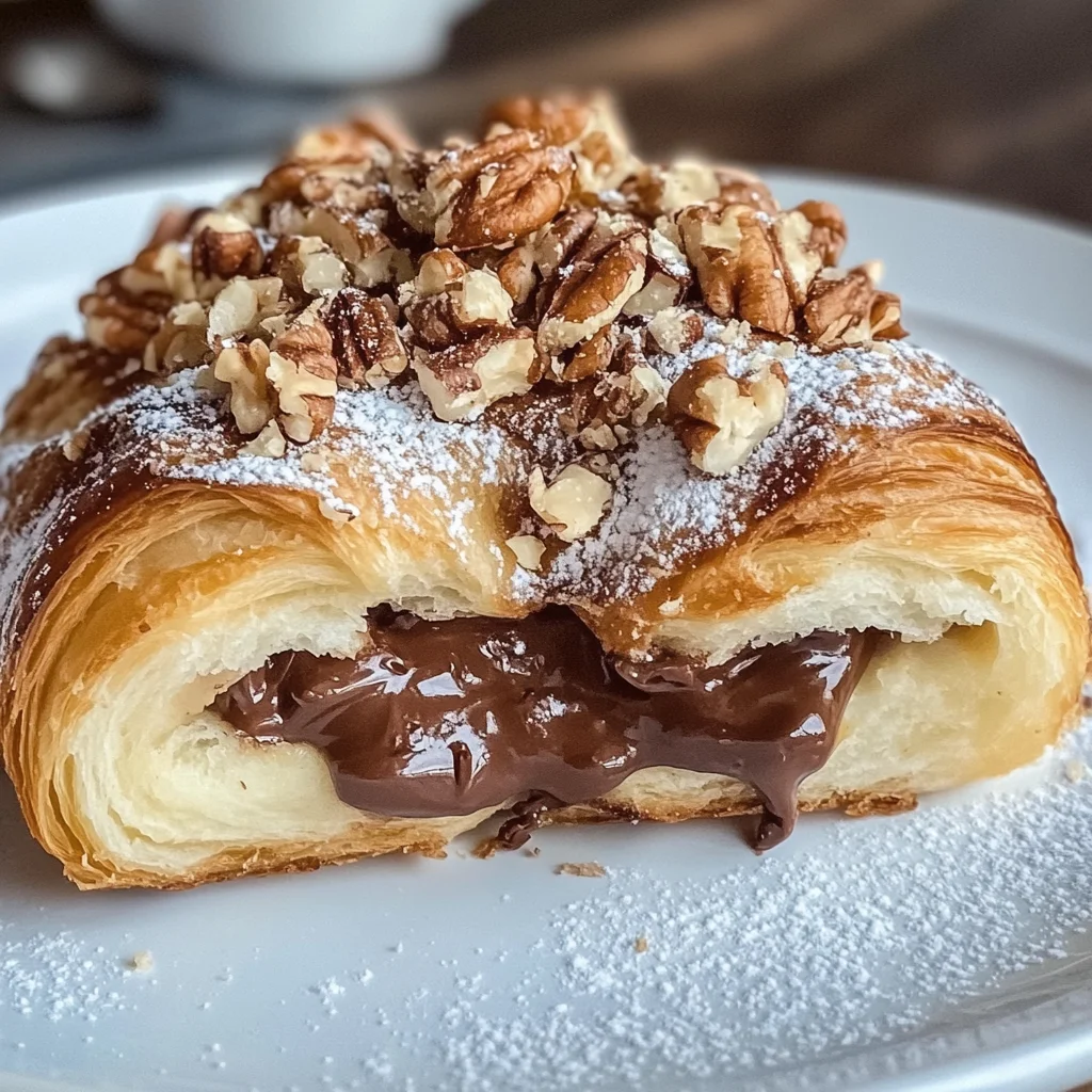 Irresistible Peanut Butter Chocolate Stuffed Croissant French Toast