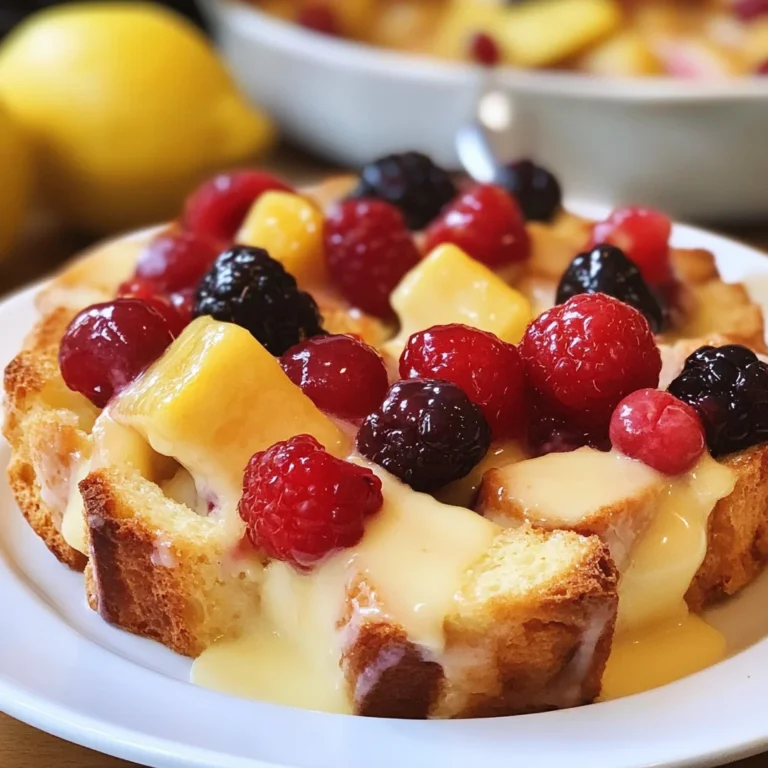 Lemon Berry Bread Pudding