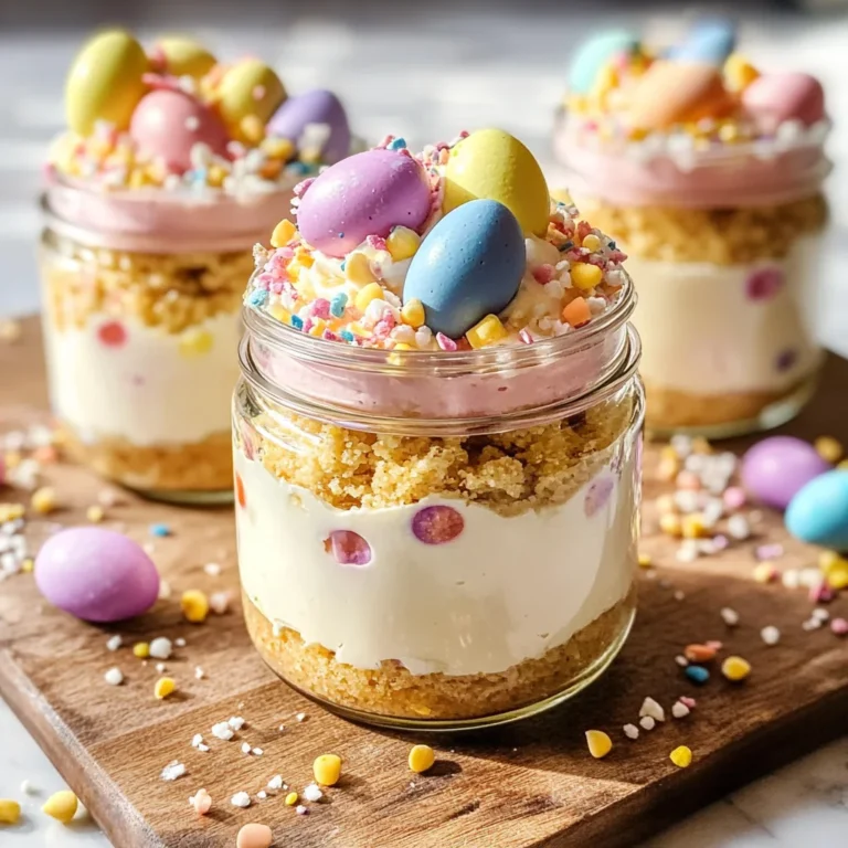 Mini Easter Cheesecake Jars - A Cute, No-Bake Spring Dessert