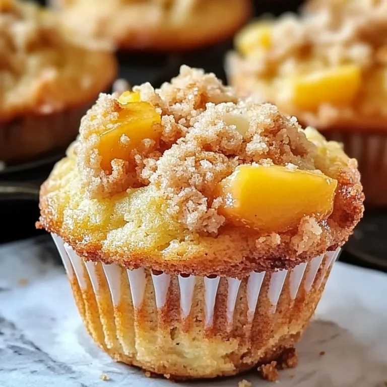 Peach Cobbler Muffins