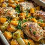 Roasted Chicken Leek and Butternut Squash Bake - Alrightwithme