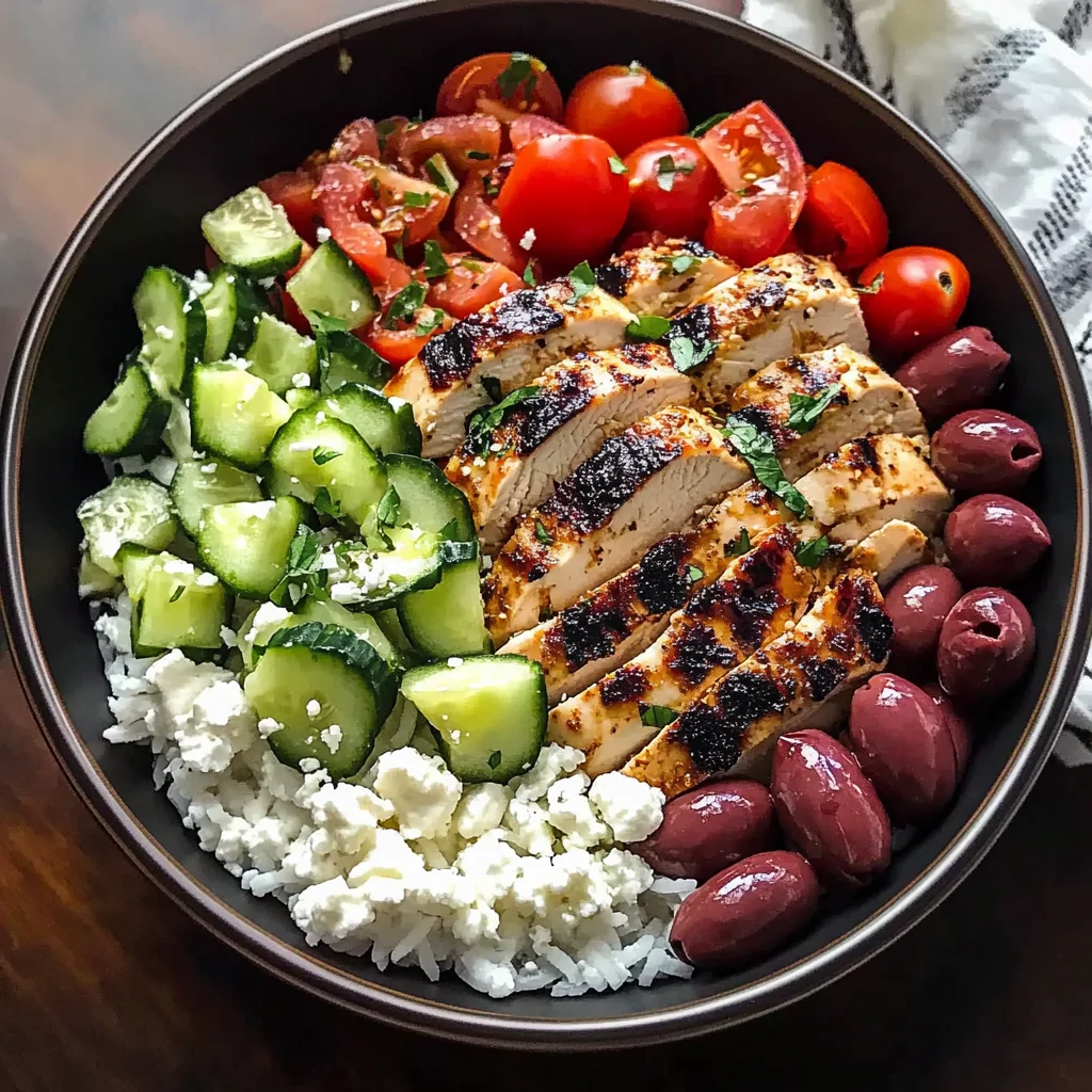 Simple Mediterranean Chicken Bowl Meal Prep