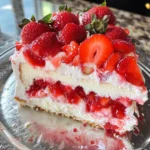 Strawberry Cheesecake Poke Cake