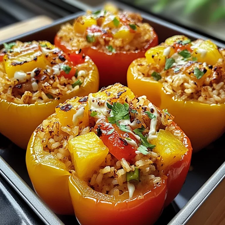 Teriyaki Pineapple Chicken & Rice Stuffed Peppers Bliss