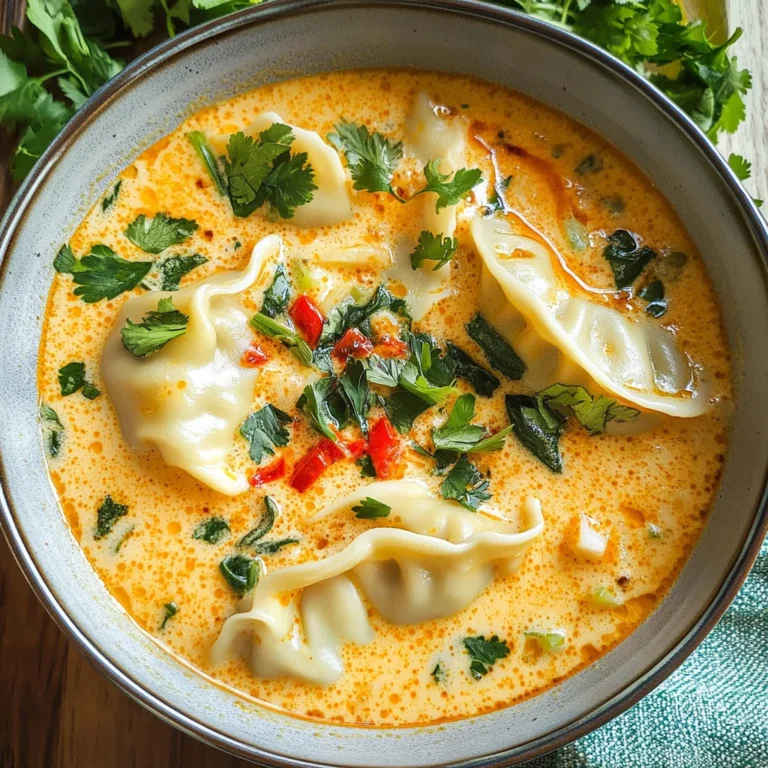 Thai Coconut Potsticker Soup