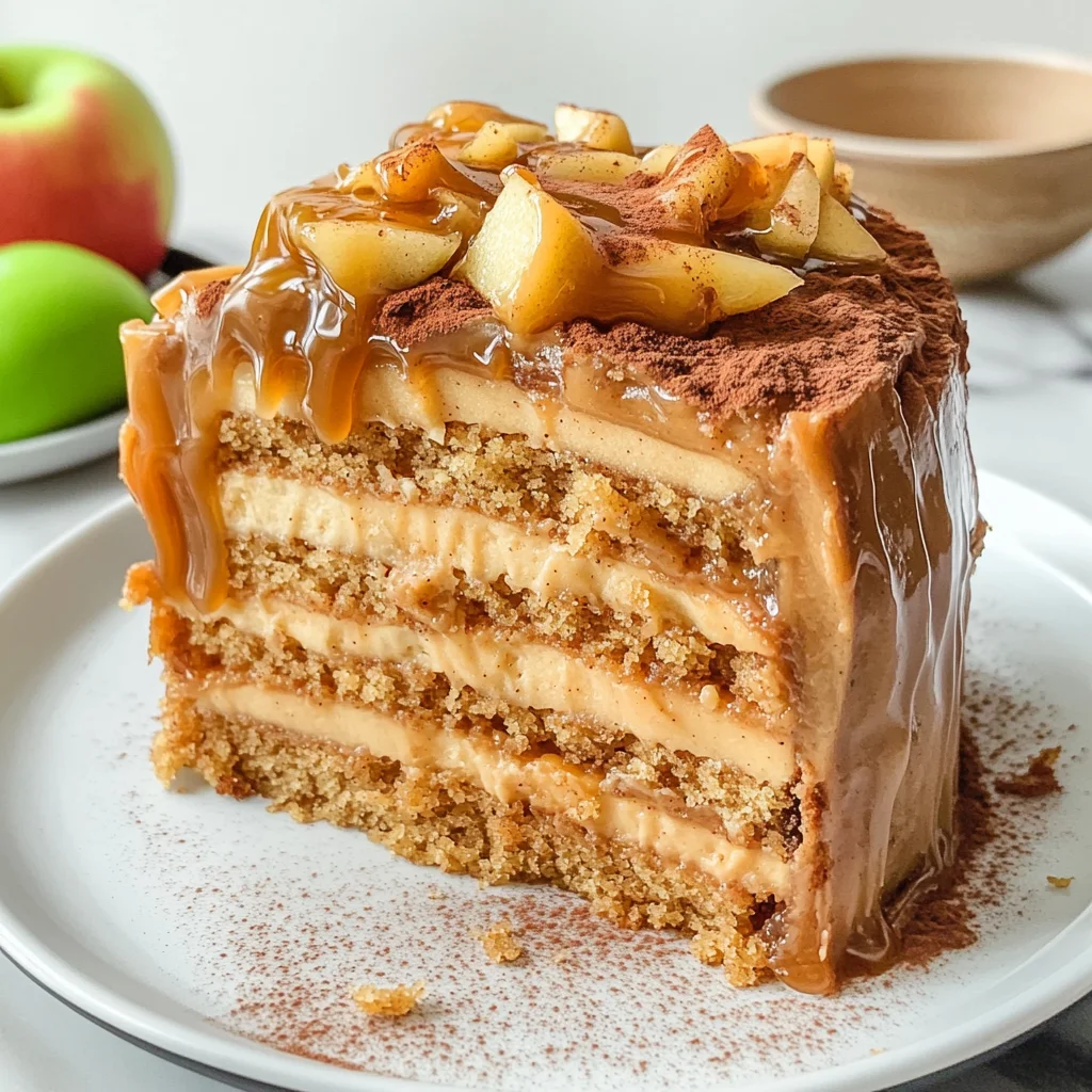 The BEST Caramel Apple Spice Cake